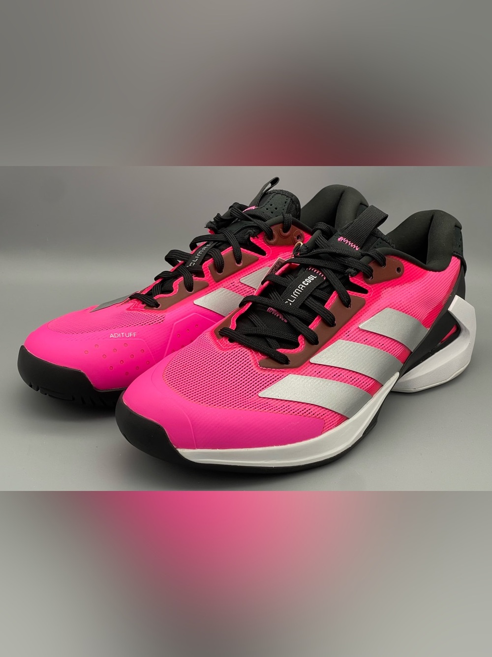Adidas Adizero Ubersonic 5 Tennis Court Shoes JQ2901 Pink/Black Men Size 9 NEW